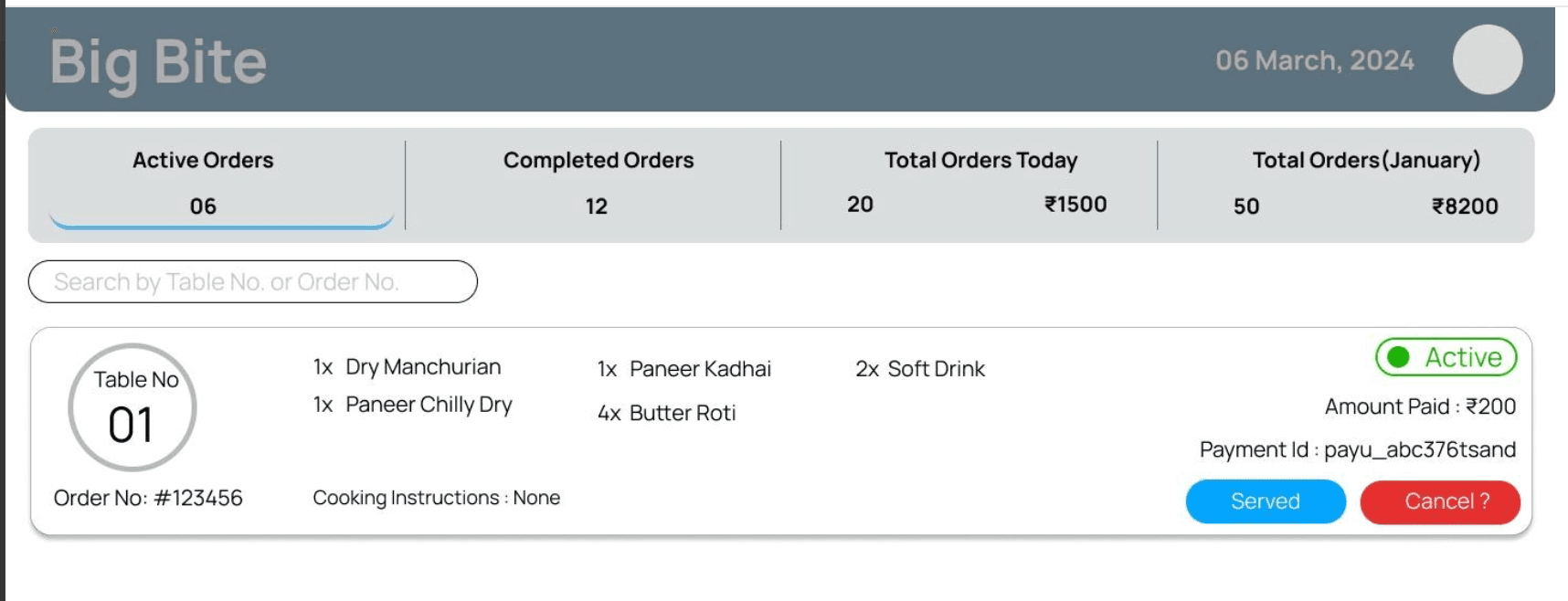 PoS Application for Restaurants screenshot